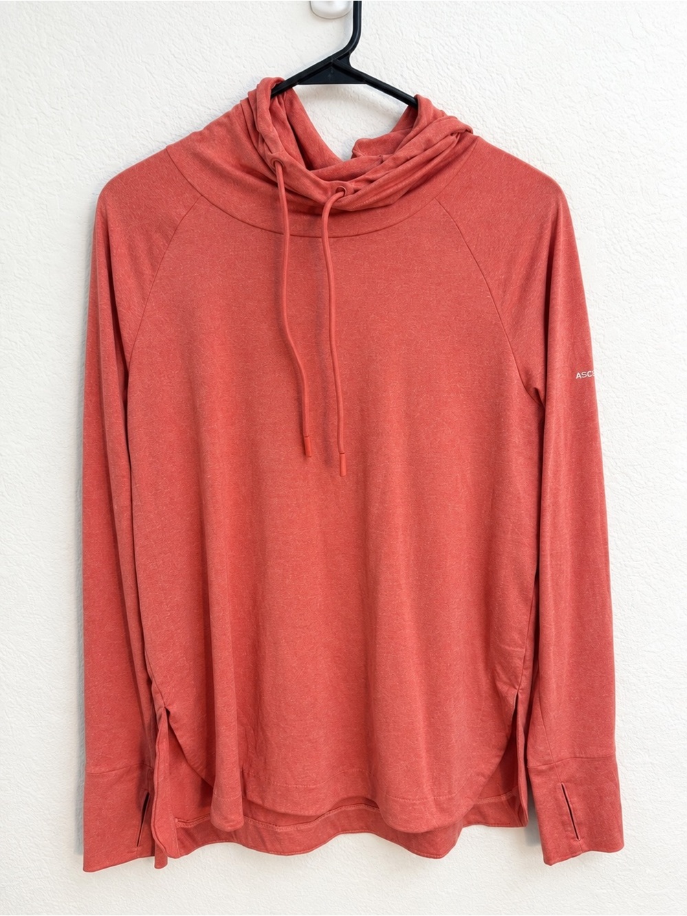 Ascend Women’s Coral Red Turtleneck Pullover Sweater